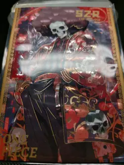 One Piece CCG Holographic Brook Collectible Card Op-szr-005 Rare - Image 3