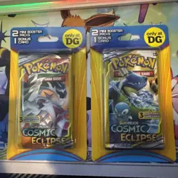 Cosmic Eclipse 2 Pack Mini Booster Pack With 1 Bonus Card Dollar General Pokemon - Image 1