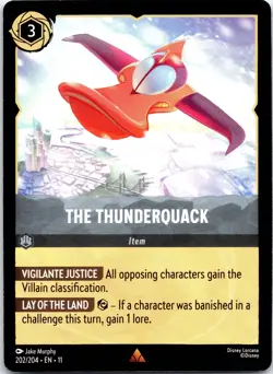 Disney Lorcana The Thunderquack Winterspell Rare #202/204 NM - Image 1