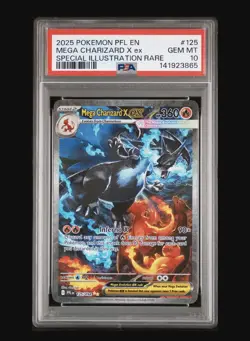 🔥🚀 MEGA CHARIZARD X EX 125/094 PSA 10 | Phantasmal Flames Pokemon Card - Image 3