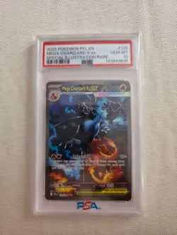 PSA 10 MEGA CHARIZARD X EX 125/094 Phantasmal Flames Pokemon Card - Image 1