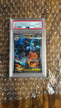 🔥🚀 MEGA CHARIZARD X EX 125/094 PSA 10 | Phantasmal Flames Pokemon Card - Image 1