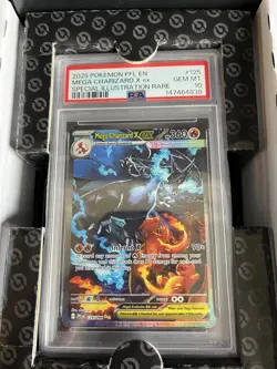 PSA 10 MEGA CHARIZARD X EX 125/094 | Phantasmal Flames Graded Pokemon Card - Image 1