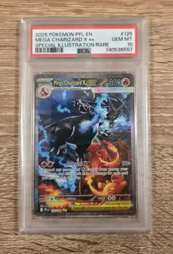PSA 10 MEGA CHARIZARD X EX 125/094 | Phantasmal Flames Graded Pokemon Card - Image 1