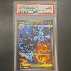 Pokemon Mega Charizard X ex 125/094 Phantasmal Flames Holo PSA 10 2025 - Image 1