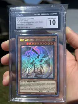 The Winged Dragon of Ra Yugioh 2020 LED7-EN000 Ghost Rare 1st CGC 10 Gem Mint - Image 4