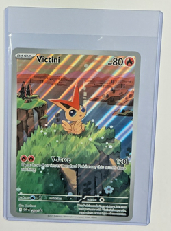 Pokemon Black Bolt & White Flare Jumbo VICTINI Oversized Black Star Promo #208 - Image 1