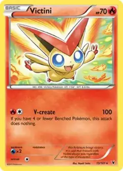 Victini - 15/101 - Pokemon Noble Victories Black & White Holo Rare Card LP - Image 1