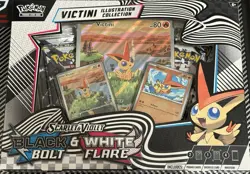 Black Bolt White Flare Victini Illustration Collection Box 4 Booster Packs+ More - Image 1