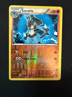 Lucario 77/135 Reverse Holo Rare Black & White Plasma Storm - LP+ - Image 1