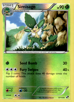 Simisage Reverse Holo Uncommon Black and White 8/114 NM - Image 1