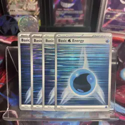 [4x Playset] Water Energy 019 Sv: Black Flare White Bolt Pokemon TCG HOLO - Image 1