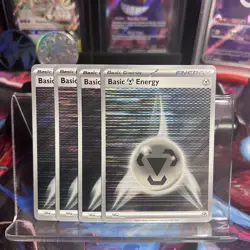 [4x Playset] Metal Energy 019 Sv: Black Flare White Bolt Pokemon TCG HOLO - Image 1