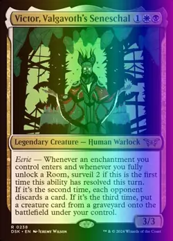 MTG Victor, Valgavoth's Seneschal (238/499) Duskmourn House of Horror LP FOIL - Image 1