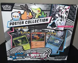 Pokemon TCG SV10.5 Black Bolt & White Flare Unova Poster Collection Box Sealed - Image 1
