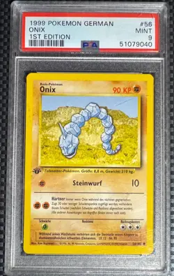Pokemon TCG Onix Base Set, 1st Edition Common Card 56/102 GERMAN - Image 1