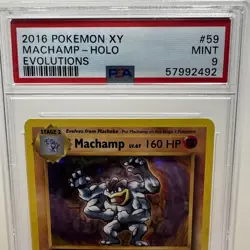 2016 Pokemon XY: Evolutions - #59/108 Machamp Holo - PSA 9 Card MINT - Image 2