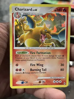 Charizard 1/99 Arceus 2009 CRACKED ICE Holo Rare Pokemon TCG Card HP played - Image 2