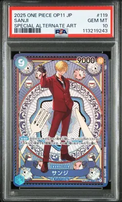 One Piece Card PSA10 Sanji OP11-119 Secret 2025 Japanese - Image 1