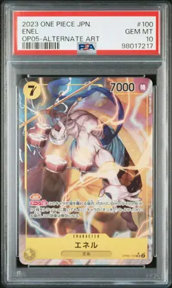 One Piece Card PSA10 Enel OP05-100 Super Rare 2023 Japanese - Image 1