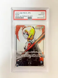 One Piece Card PSA10 Nami OP03-040 Leader Parallel 2023 Japanese - Image 1