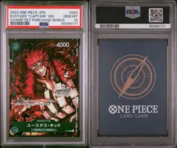 One Piece Card PSA10 Eustass "Captain" Kid P-003 Champion Ship Promo Japanese - Image 1