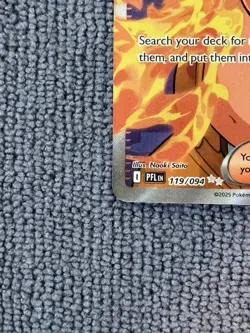 Pokemon TCG Firebreather Trainer Supporter PFL 119/094 Full Art Foil Ultra Rare - Image 2