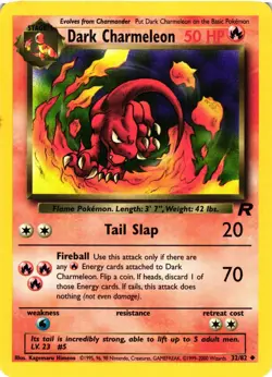 Pokemon TCG Dark Charmeleon Uncommon Unlimited Team Rocket 32/82 LP/MP - Image 1