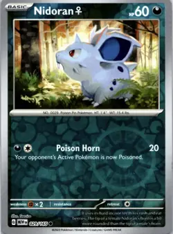 Nidoran 029/165 - Reverse Holo - Scarlet & Violet 151 - Pokemon TCG - NM - Image 1