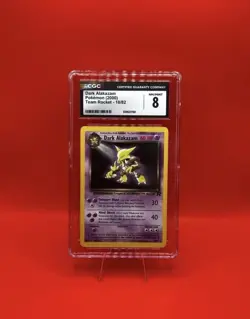 Pokemon Dark Alakazam 18/82 Team Rocket Rare English 2000 CGC 8 - Image 2