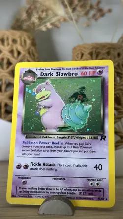 Pokemon Dark Slowbro Team Rocket Holo Rare Unlimited English 12/82 1999-2000 🚀 - Image 2