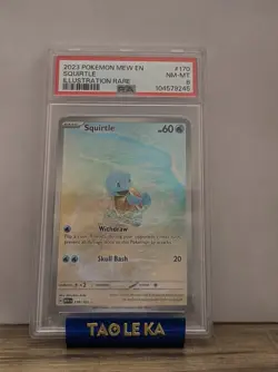 Pokemon 2023 Squirtle 170/165 Illustration Rare Scarlet & Violet 151 PSA 8 - Image 1