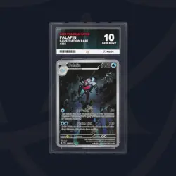Pokemon TCG Paldean Fates Palafin Illustration Card 225/091 Rare Gem Mint ACE 10 - Image 2