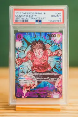 2025 ONE PIECE JAPANESE PRB02-SPECIAL ALTERNATE ART #061 MONKEY D. LUFFY PSA 10 - Image 1