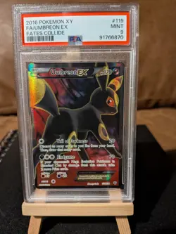 2016 Pokemon XY Fates Collide Umbreon EX #119/124 PSA 9 Full Art - Image 1