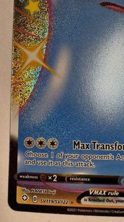 Pokemon Card - Ditto VMAX Shining Fates SV119/SV122 Shiny Holo Rare NEAR MINT - Image 5