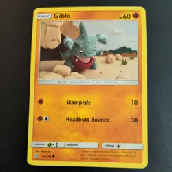 GIBLE 112/236 POKEMON CARD (UNIFIED MINDS SET) CROCHET / KNITTED ASAKO - Image 2