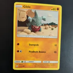 GIBLE 112/236 POKEMON CARD (UNIFIED MINDS SET) CROCHET / KNITTED ASAKO - Image 3