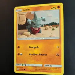 GIBLE 112/236 POKEMON CARD (UNIFIED MINDS SET) CROCHET / KNITTED ASAKO - Image 4