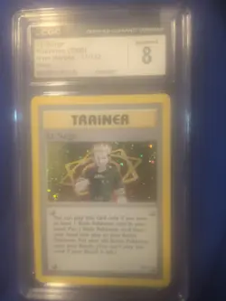 CGC 8 Lt. Surge 17/132 Holo Gym Heroes Pokemon Card - Image 2