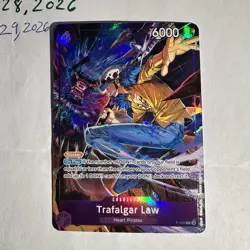 One Piece Trafalgar Law P-093 Promo Holo Character Card Blocker Promotion - Image 1