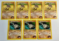 Lot Of 7 First Edition Pokemon Cards ~ Brocks Sandslash, Graveler 36/132, 34/132 - Image 1