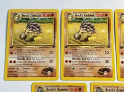 Lot Of 7 First Edition Pokemon Cards ~ Brocks Sandslash, Graveler 36/132, 34/132 - Image 2