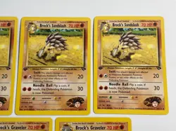 Lot Of 7 First Edition Pokemon Cards ~ Brocks Sandslash, Graveler 36/132, 34/132 - Image 3