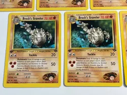 Lot Of 7 First Edition Pokemon Cards ~ Brocks Sandslash, Graveler 36/132, 34/132 - Image 4
