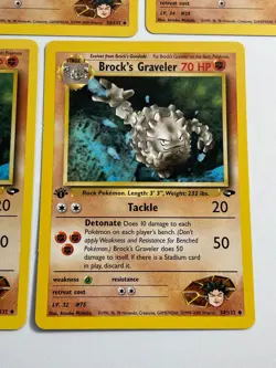 Lot Of 7 First Edition Pokemon Cards ~ Brocks Sandslash, Graveler 36/132, 34/132 - Image 5