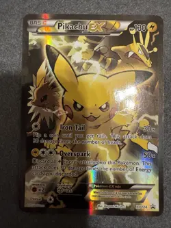 HP Pokemon Pikachu EX XY124 Black Star Promo 2016 Holo Card TCG - Image 1