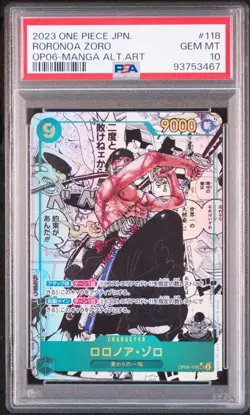 One Piece Card PSA10 Roronoa Zoro OP06-118 Comic Parallel 2023 Japanese - Image 2