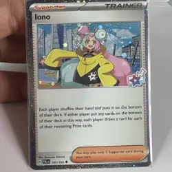 Iono 185/193 Tournament Collection Cosmos Holo Promo Stamped Pokemon Card - Image 1
