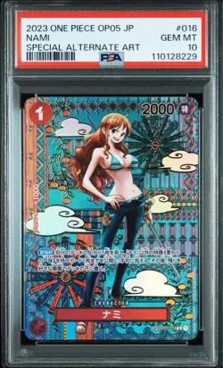 One Piece Card PSA10 Nami OP01-016 Rare 2023 Japanese - Image 1